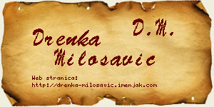 Drenka Milosavić vizit kartica
